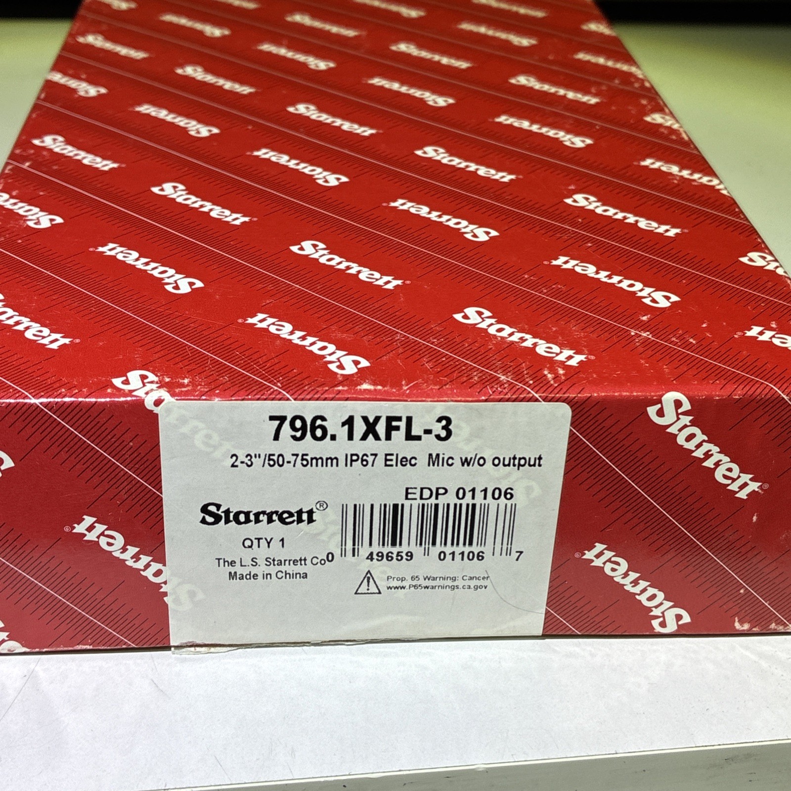 Starrett 2-3” Digital Micrometer 796.1XFL-3 IP67, RS232 Output, New