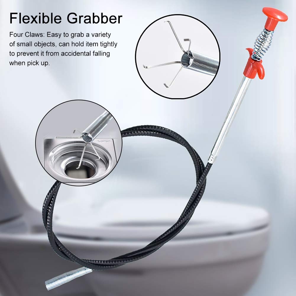 EKDJKK Plumbing Grabber, Sink Flexible 24 Inch, As Picture Show