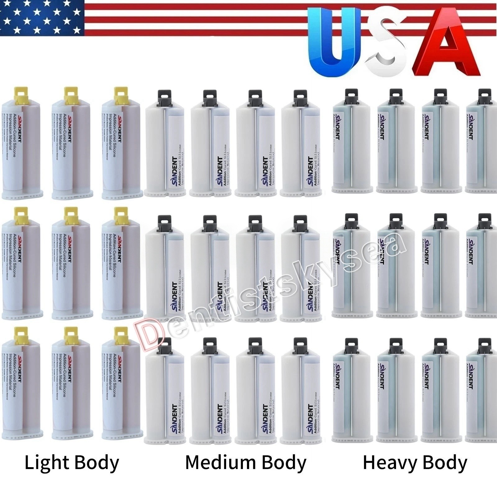HEAVY BODY FAST SET VPS Dental Impression Material FAST Set 50ML Cartridges PVS