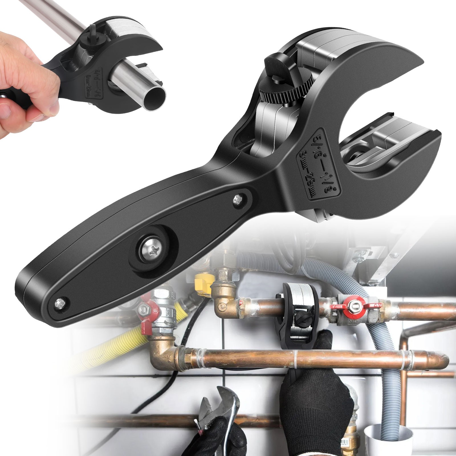 Ratchet Pipe Cutting Tool 5/16″ – 1-1/8″ PVC Copper Aluminium Tube Cutter Tool
