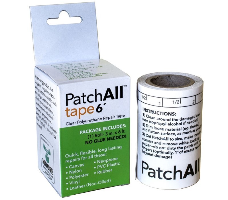 PatchAll Repair Tape Clear Waterproof Patch 6 ft Roll Vinyl Leather Canvas Seam