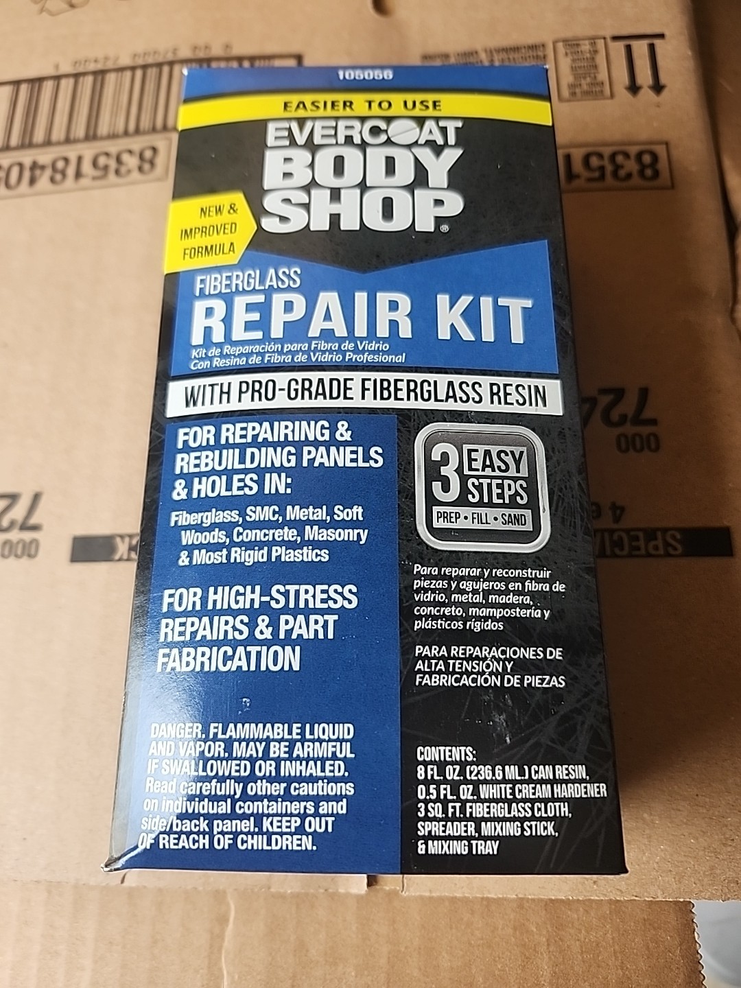 Evercoat Body Shop 105056 Pro-Grade Fiberglass Resin Repair Kit NOS