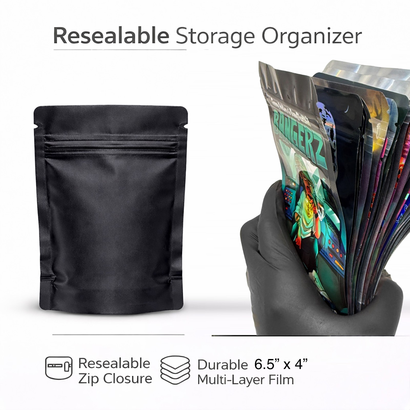 50 Pack Medium (4” x 6.25”) Assorted Decorative Storage Organizers