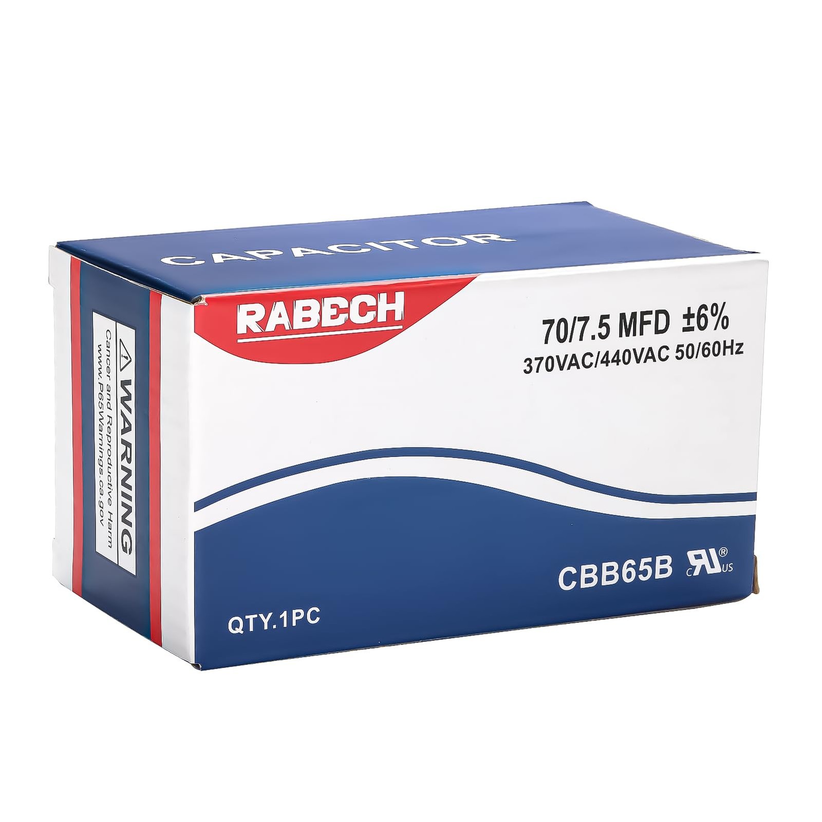 RABECH 70/7.5uF 70+7.5MFD AC Capacitor 70 7.5 uF MFD 70/7.5MFD 370V or 440V C…