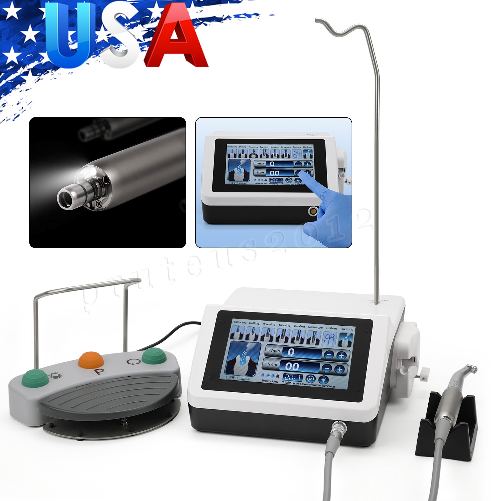 USA Dental LED E-generator High Speed Handpiece Fiber Optic 4 Holes NSK Style