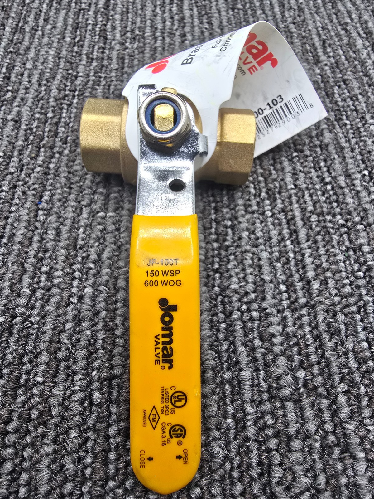(QTY 2) Jomar Valve 100-103: 1/2″ Threaded Brass Full Port Ball Valve 600 WOG