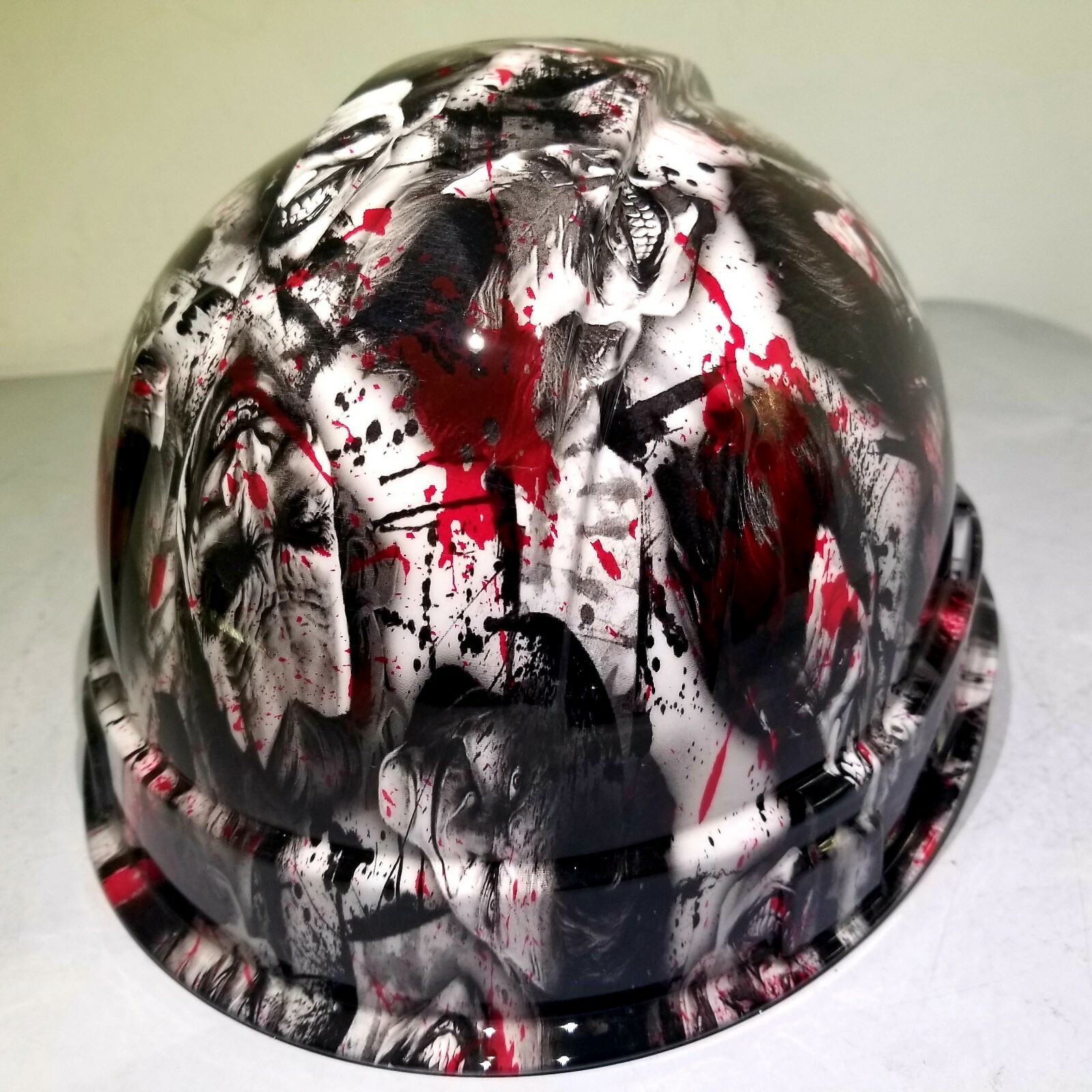 Hard Hat custom hydro dipped , OSHA approved CAP STYLE, BLOODY SINISTER JOKER