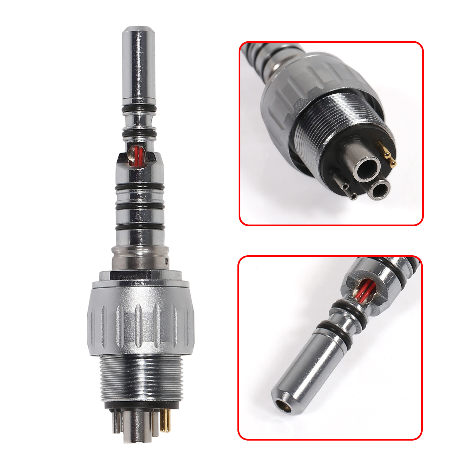 Dental LED Quick Coupler Coupling 4 Hole / 6 Hole for Fiber Optic Handpiece