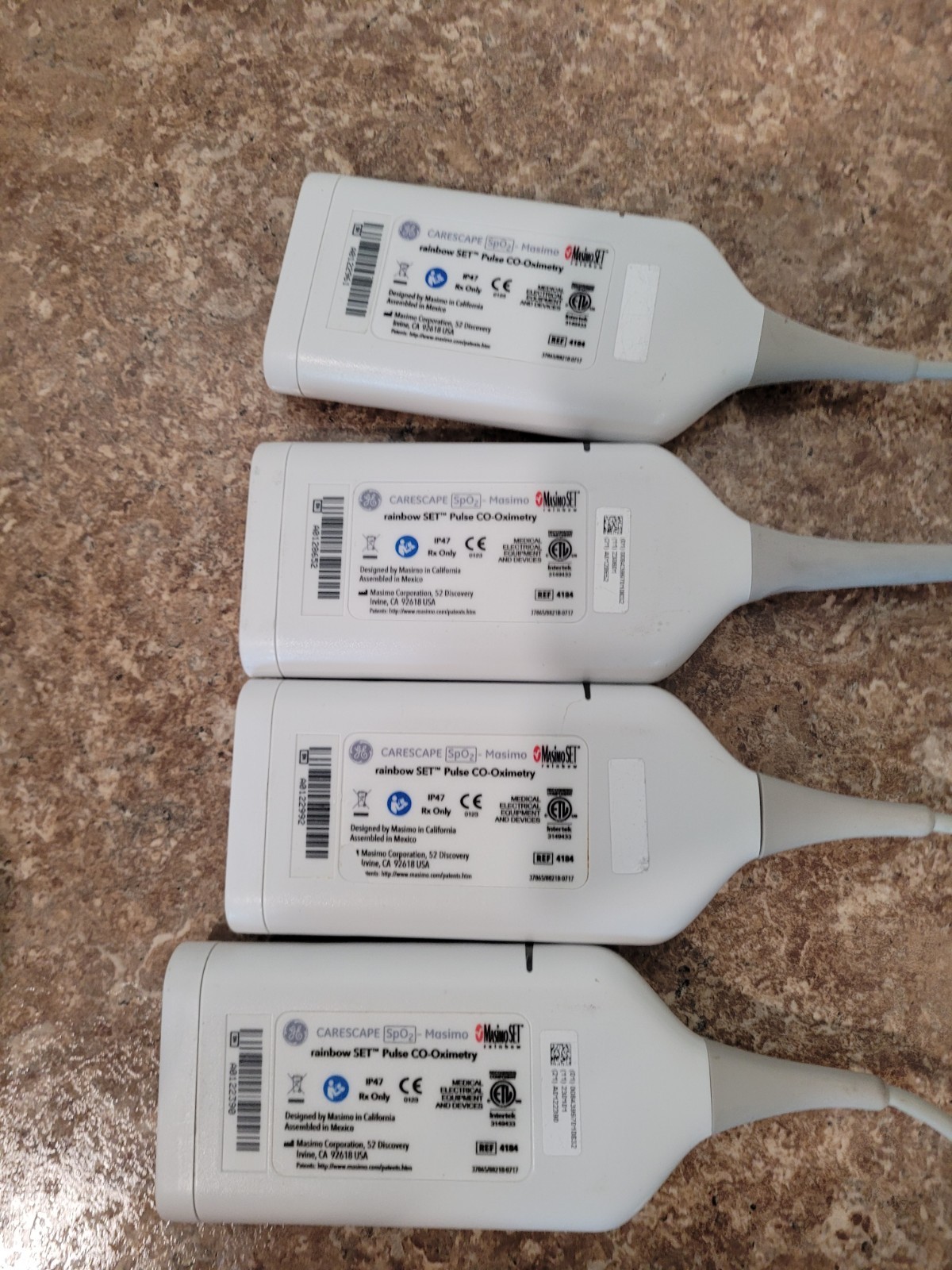 Lot of 4 GE CARESCAPE MASIMO SET RAINBOW PULSE MONITOR 4184