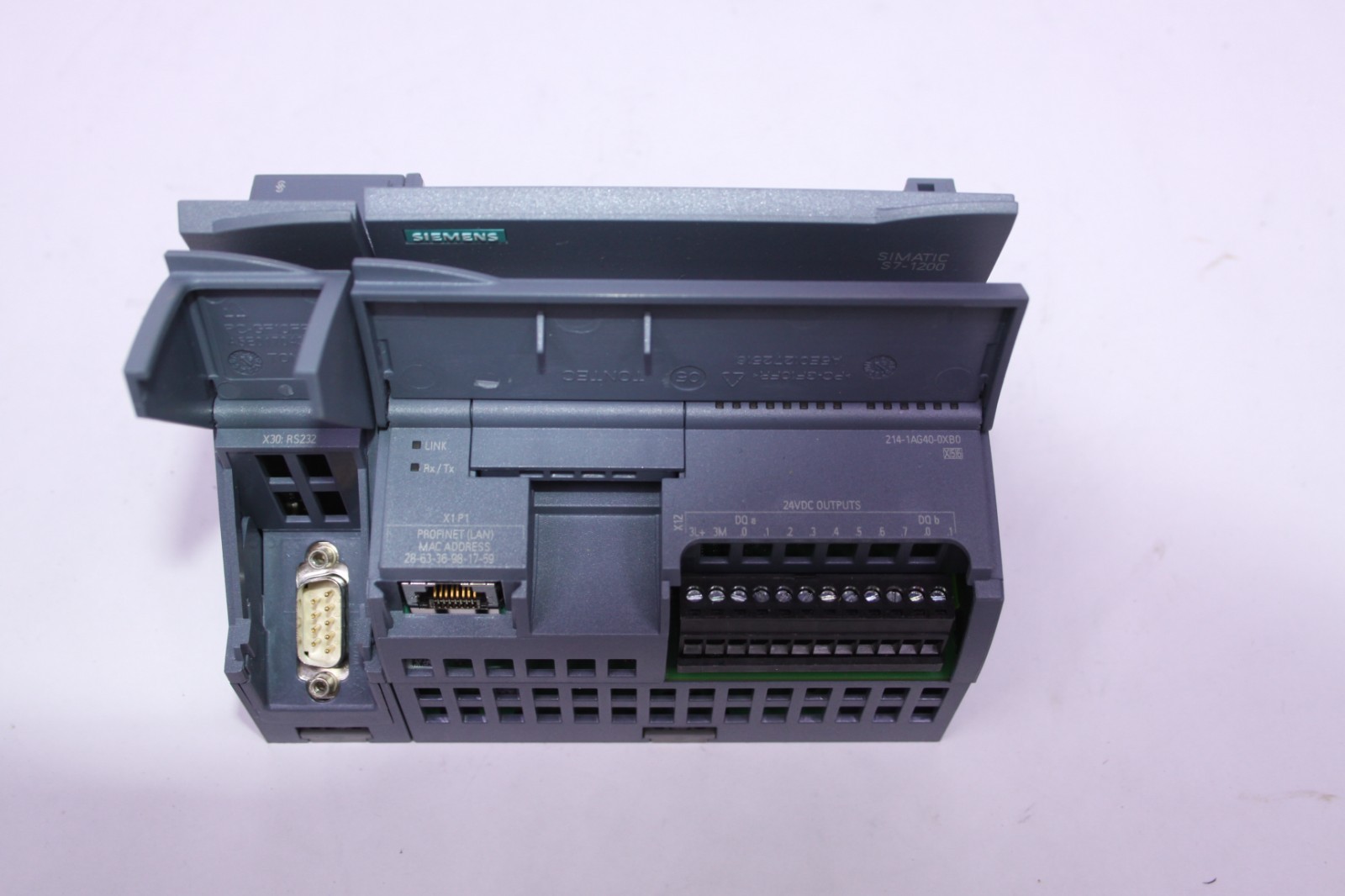 Siemens 6ES7214-1AG40-0XB0 S7-1200 CPU 1214C PLC & CM 1241 RS232 Serial Module