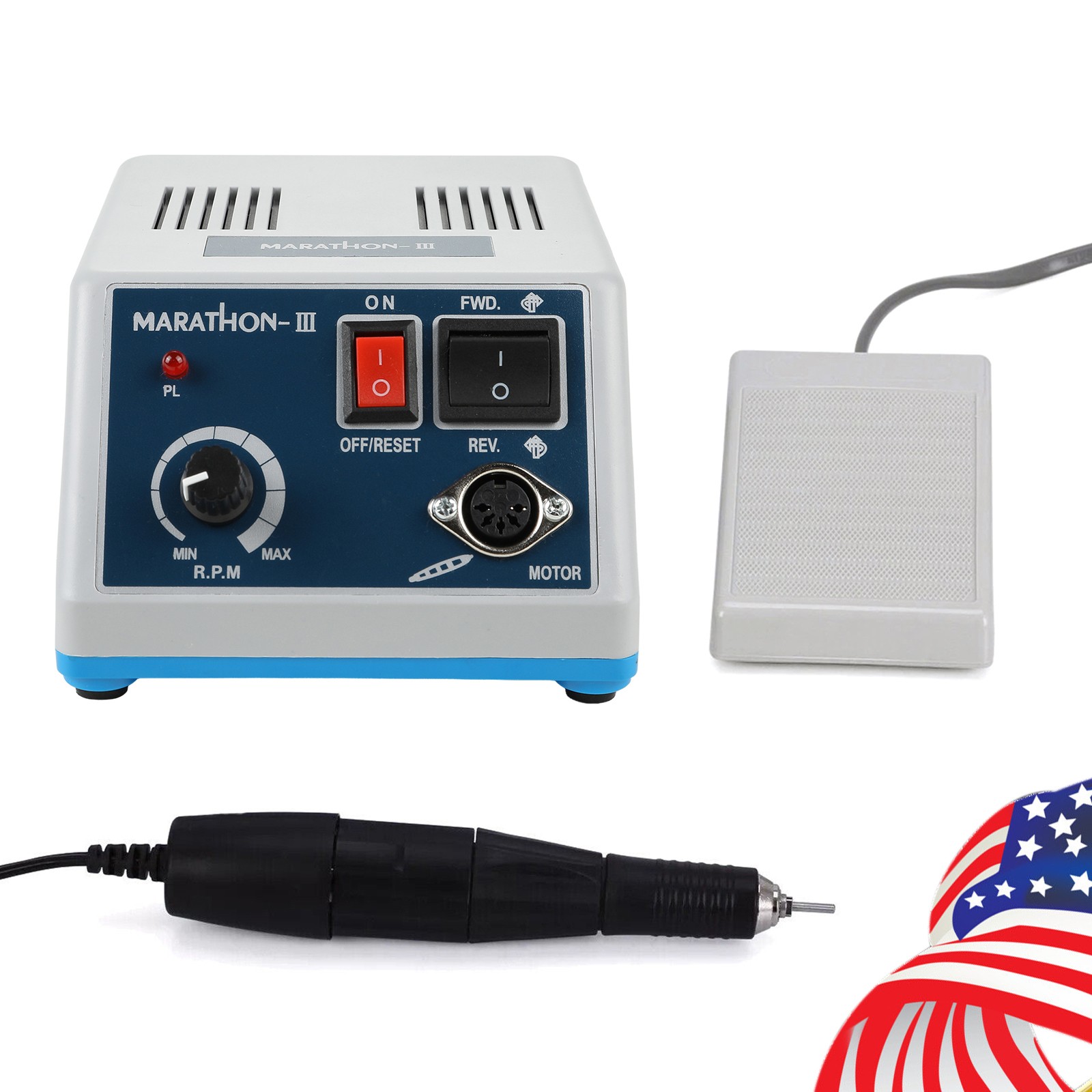 Dental Lab Marathon Electric Micromotor Polishing Unit + 35K rpm Motor Handpiece
