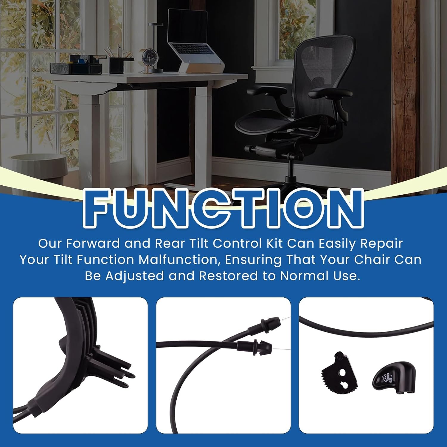 Forward & Rear Tilt Control Kit For Herman Miller 1996-2016 Classic Aeron Chair