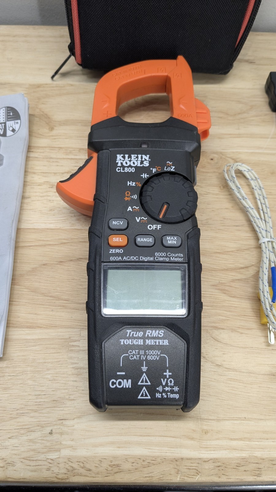 Klein Tools CL800 AC/DC True RMS Auto-Ranging Digital Clamp Meter TESTED Working