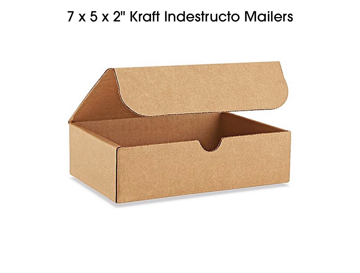 7 x 5 x 2″ Kraft Indestructo Mailers Fast Shipping