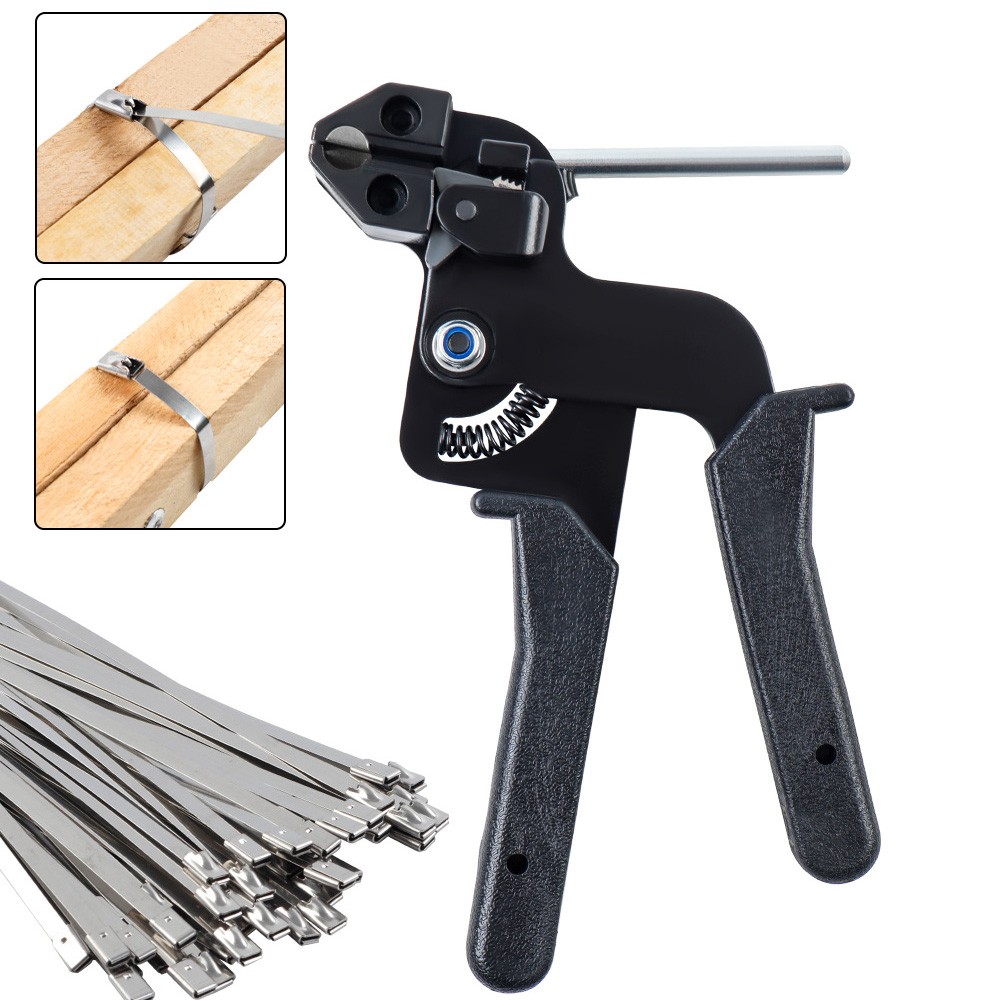 Metal Zip Ties Tool, Stainless Steel Zip Ties Gun Kit,Heavy Duty Outdoor Fasten