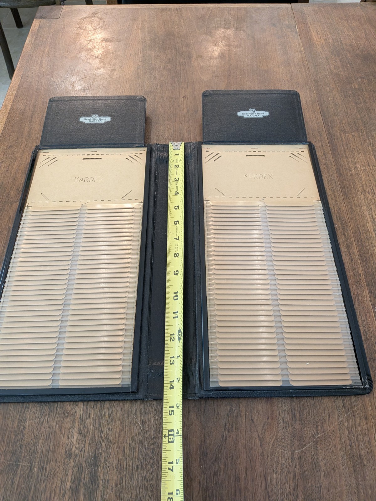 Vintage Black Remington Rand Kardex Visible Record File / Folding Record Book