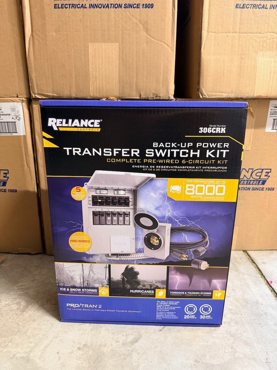 Reliance Controls 306CRK 30-Amp 240-Volt Generator Power Transfer Kit