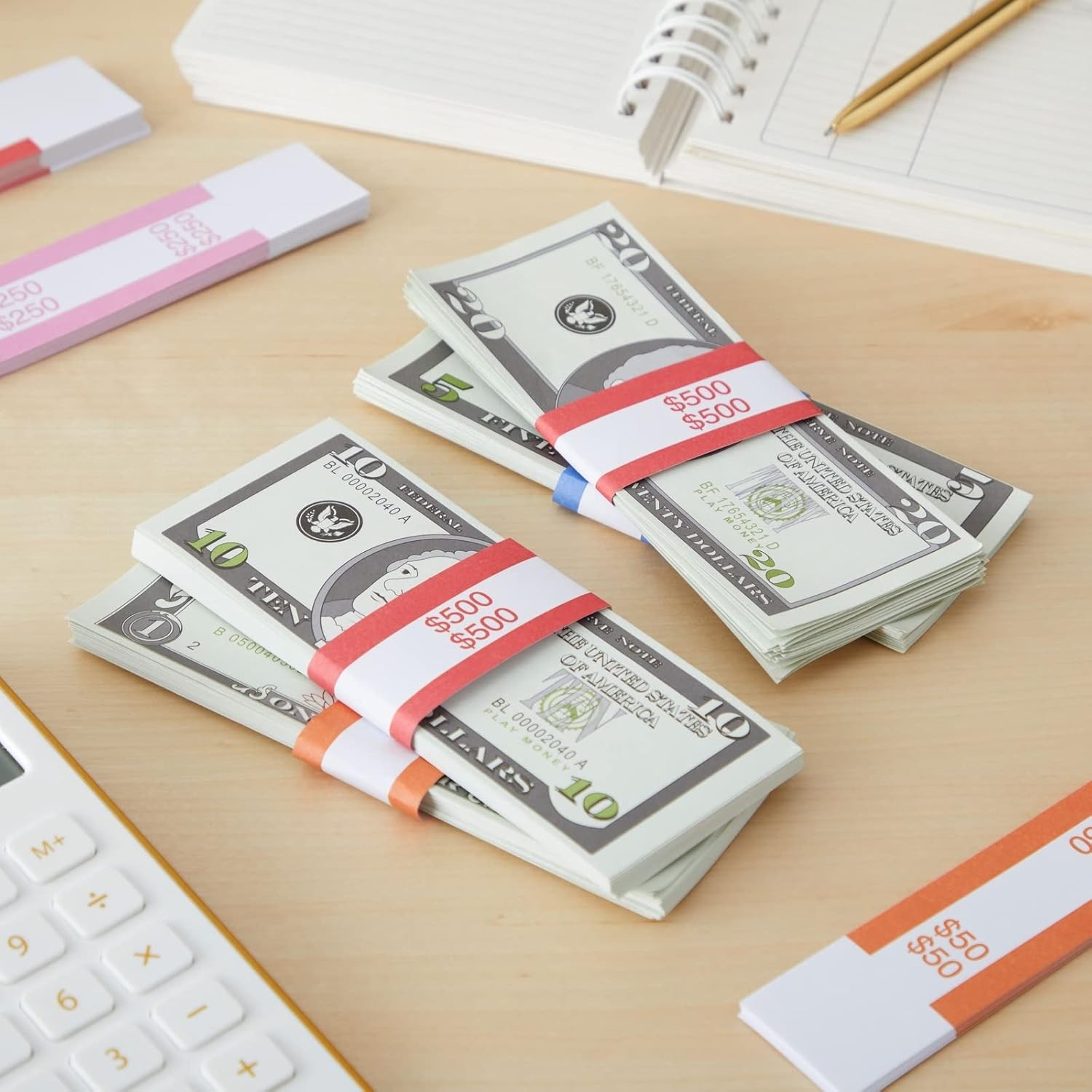 300 Pack Self Adhesive Currency Straps Money Bands for Bills Wrappers Sorting