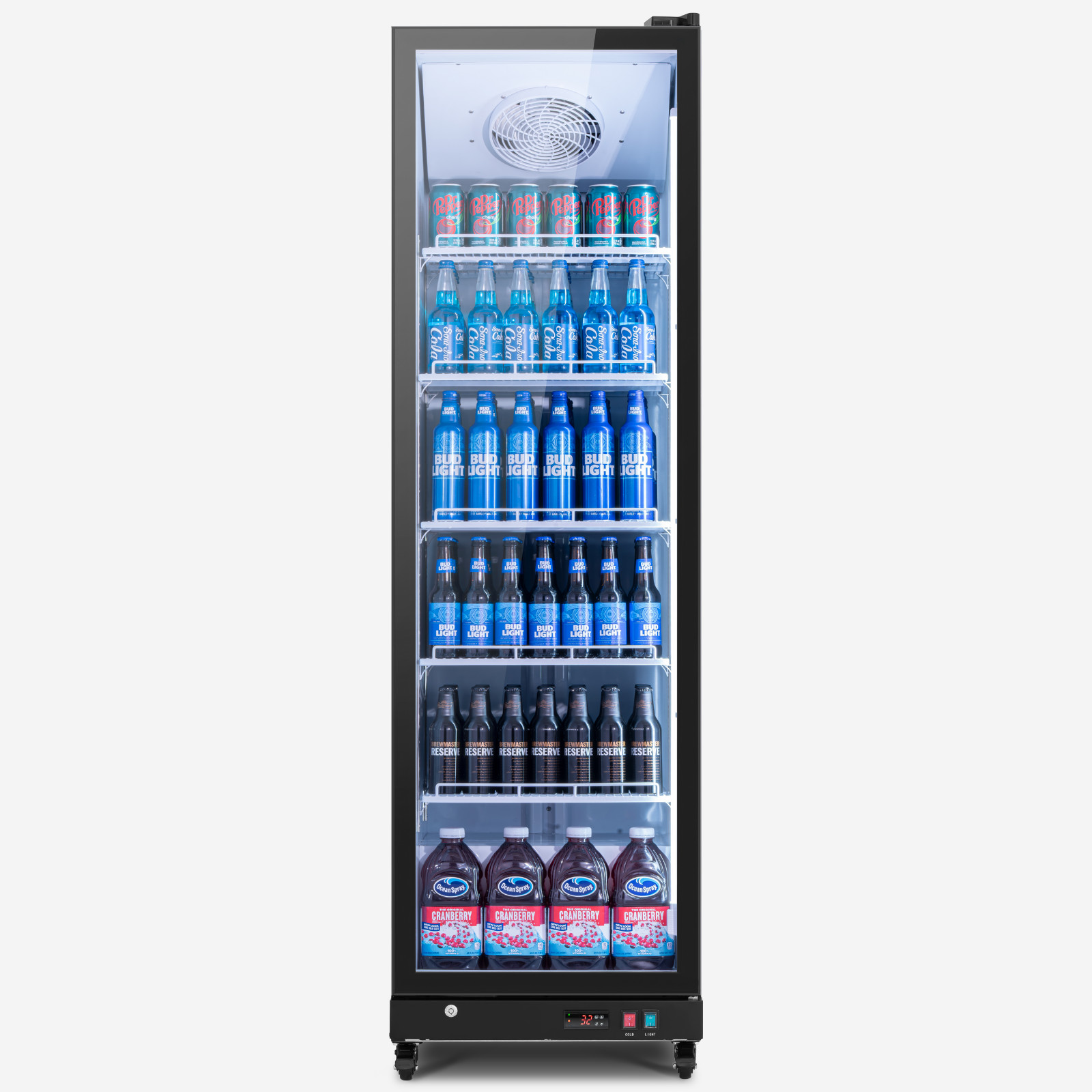 Yeego Commercial Upright Display Refrigerator 12.4 Cu.Ft. Beverage Cooler Fridge