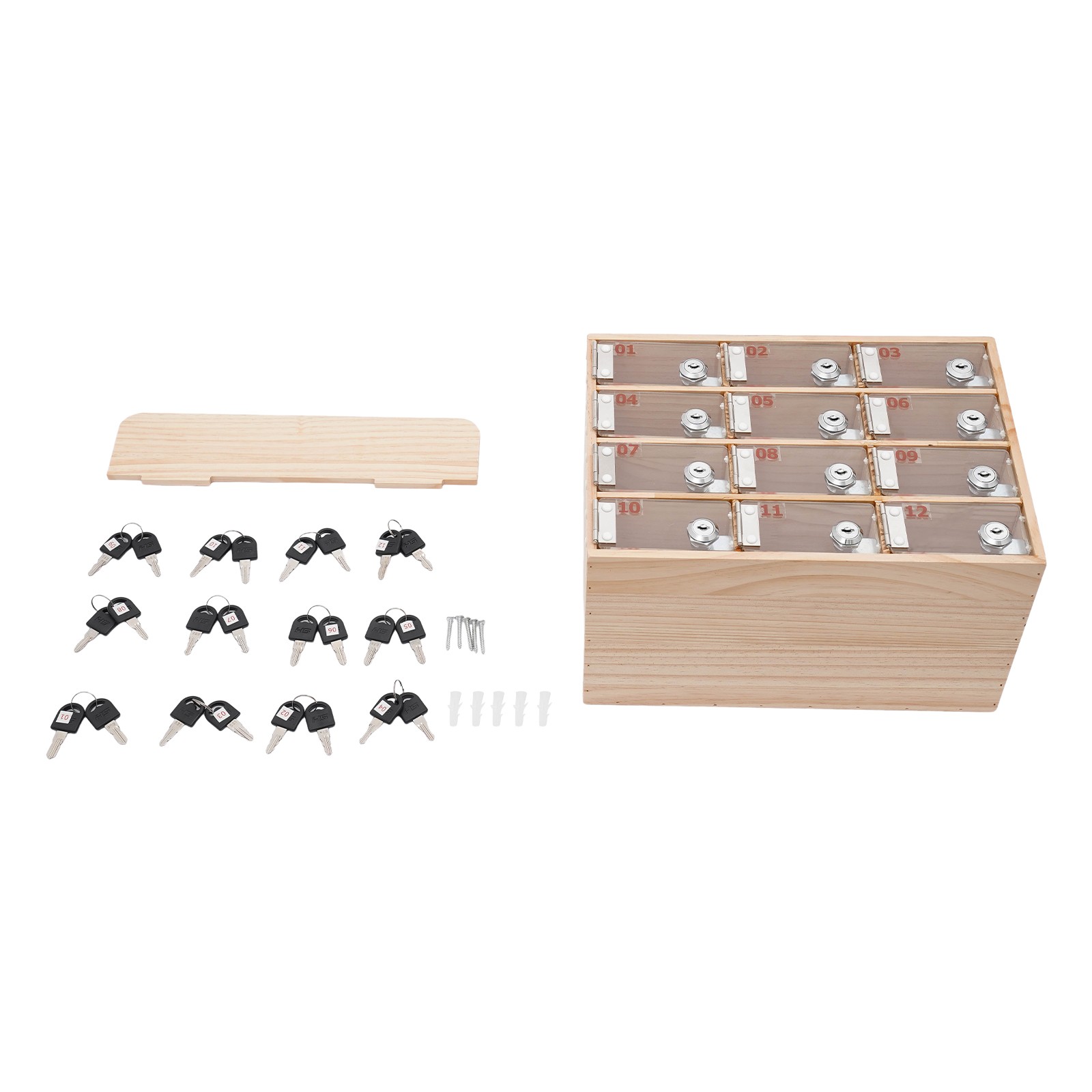 12.76*7.4*9.02in Acrylic And Wood Cell Phone Storage Cabinet With Locks And Keys
