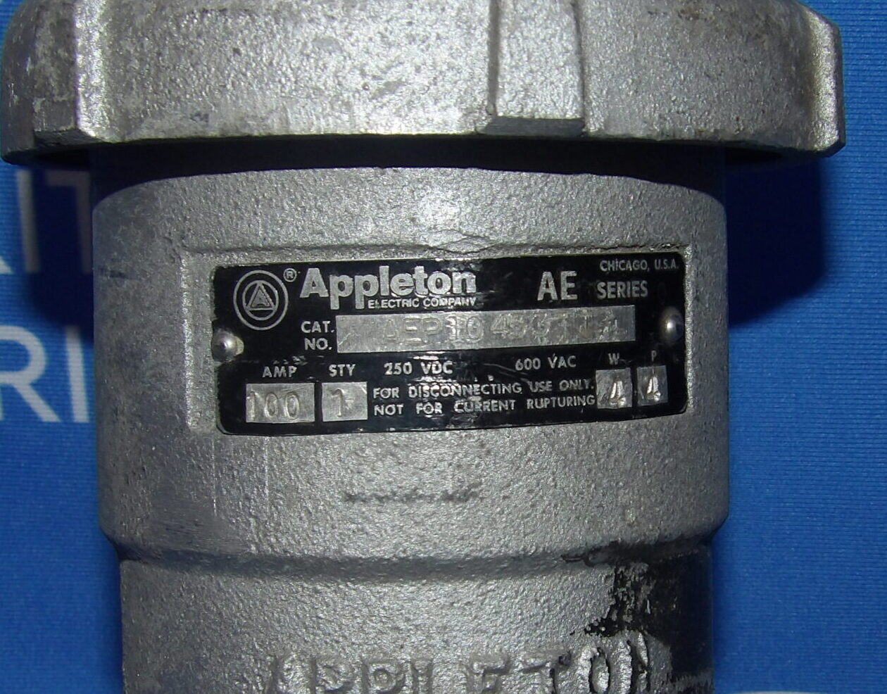 Appleton AE Series AEP10453 100a 3ph 4w Plug Receptacle + 1 Year Warranty