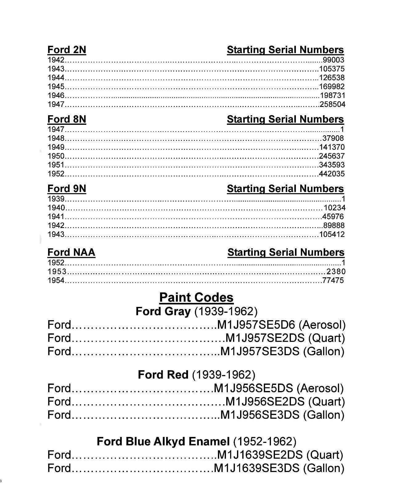 1939-1952 N TRACTOR PARTS MANUAL FORD 9N 2N 8N CATALOG EXPLODED VIEW