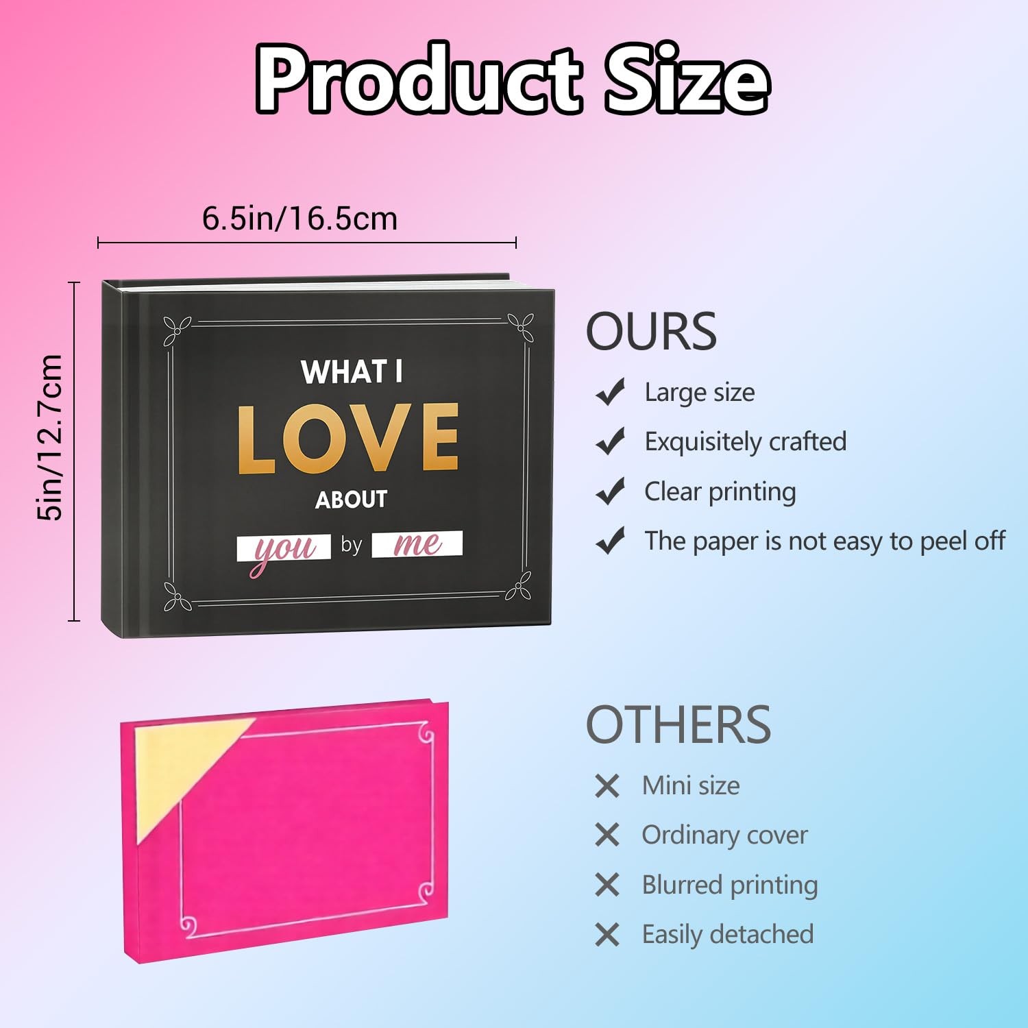 What I Love Fill in the Blank Book – Hardcover Journal 5″ x 6.5″, Black