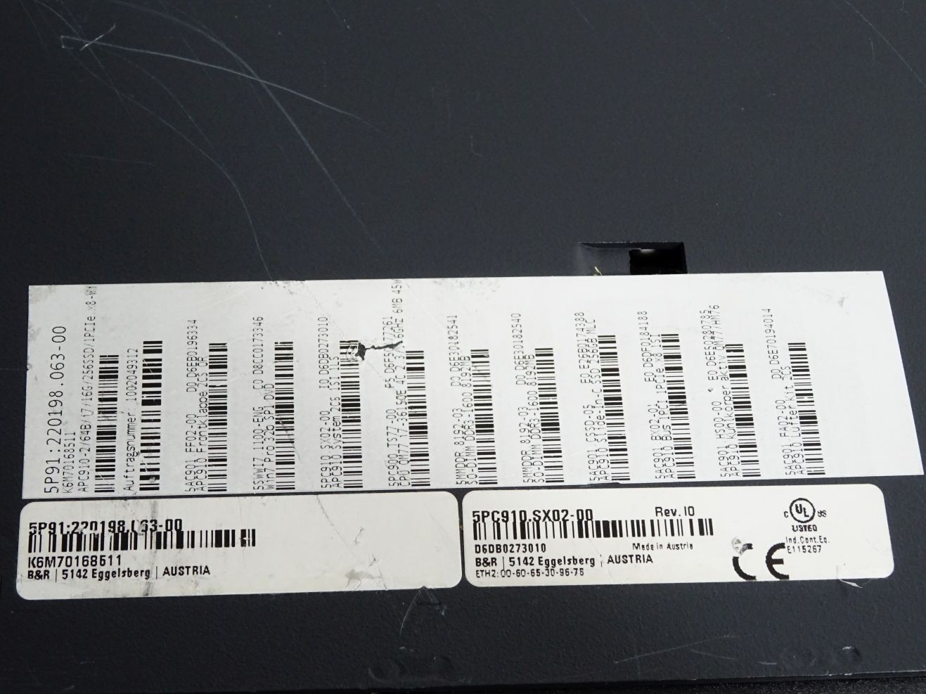 B&R 5PC910.SX02-00 Rev.I0 APC910 System Unit