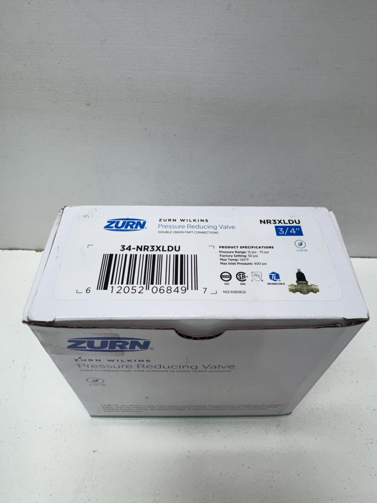 Zurn Wilkins (34-NR3XLDU) 3/4″ Pressure Reducing Valve (Double Union FNPT)