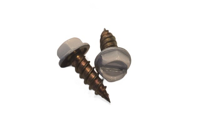12,000 WHITE #8 x 1/2″ Rain Gutter Self Tapping Zip Screws Sheet Metal Hex Head