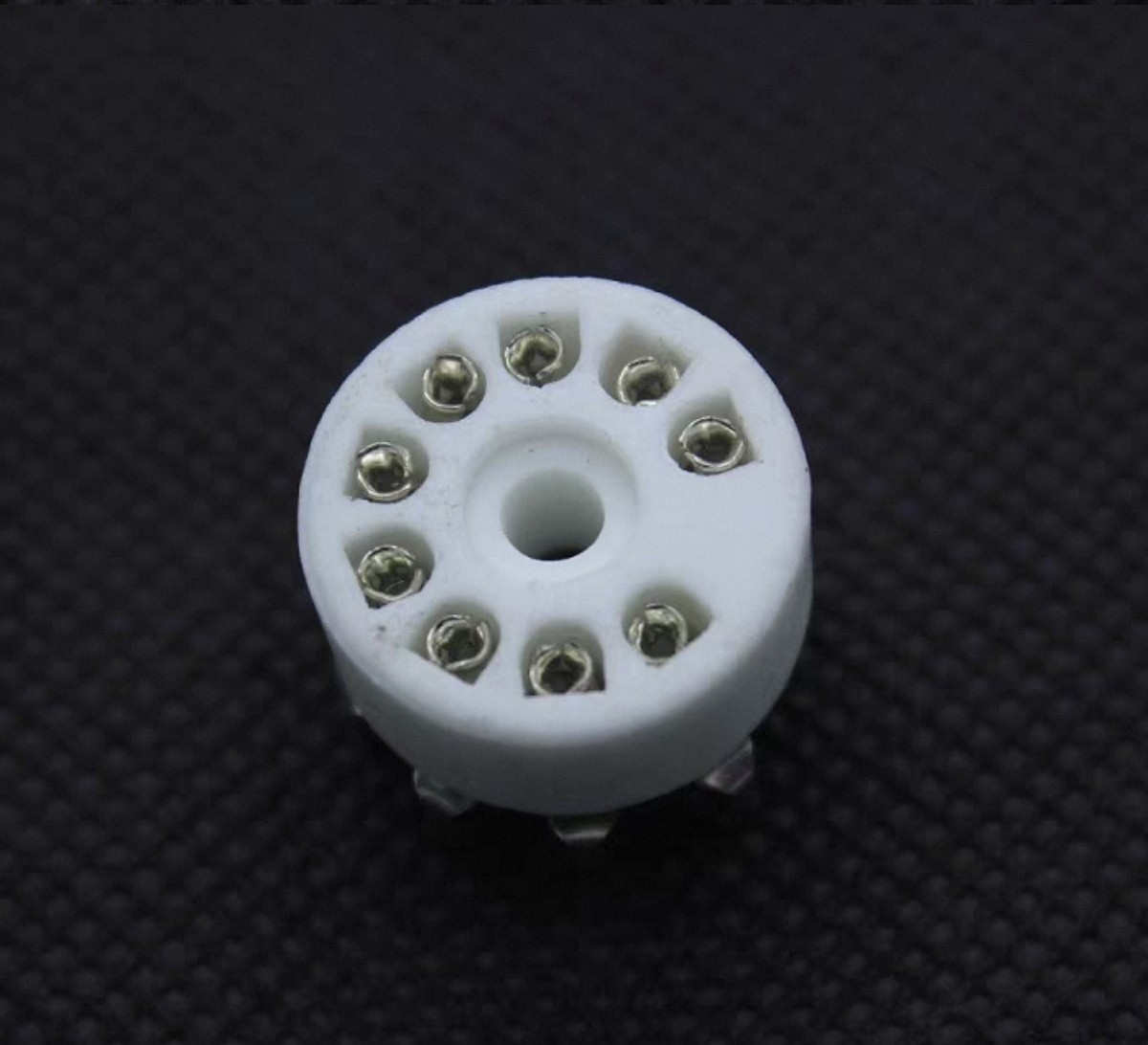 16Pcs 9 Pin Ceramic Tube Socket for 12AX7 EL84 5670 6922 12AU7 Audio PCB Mount
