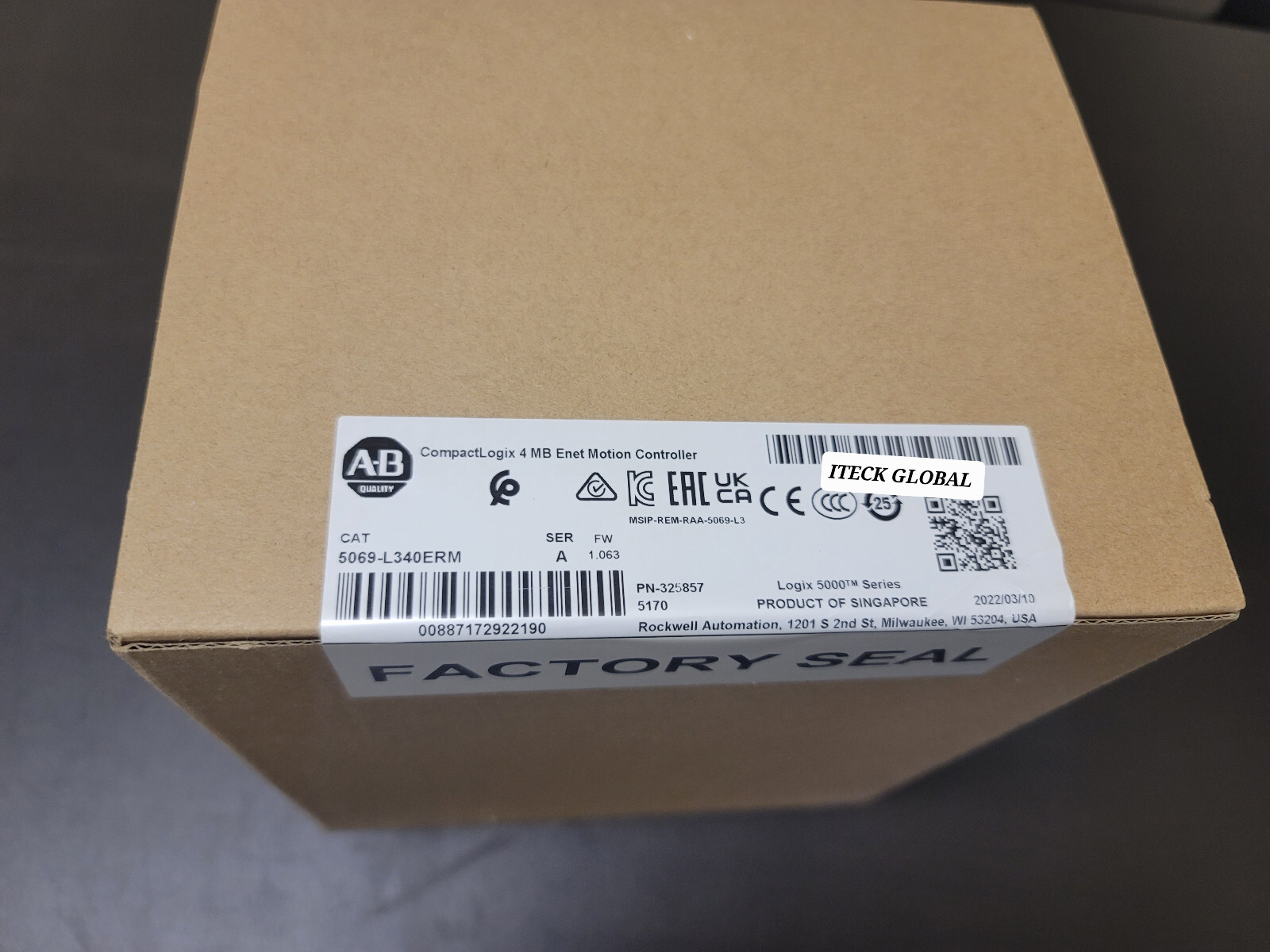 Allen Bradly 5069-L340ERM Series A CompactLogix 5380 Controller Factory Sealed