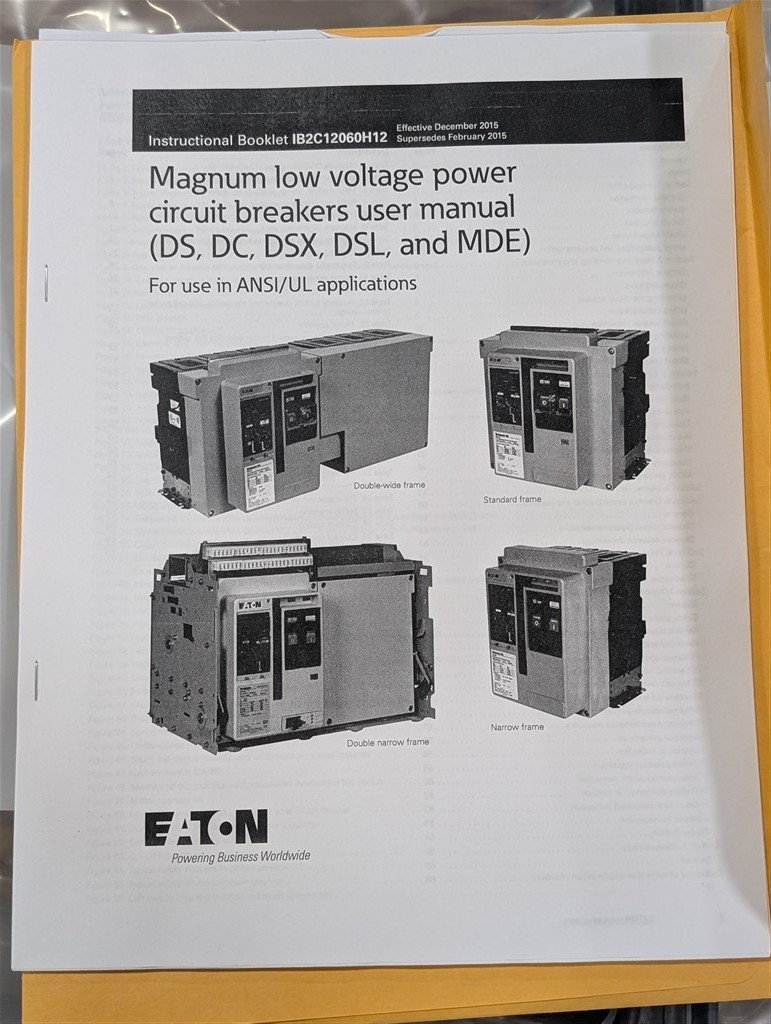 NEW 4000A Eaton Magnum DS MDSC4N Low Voltage AC Power Circuit Breaker