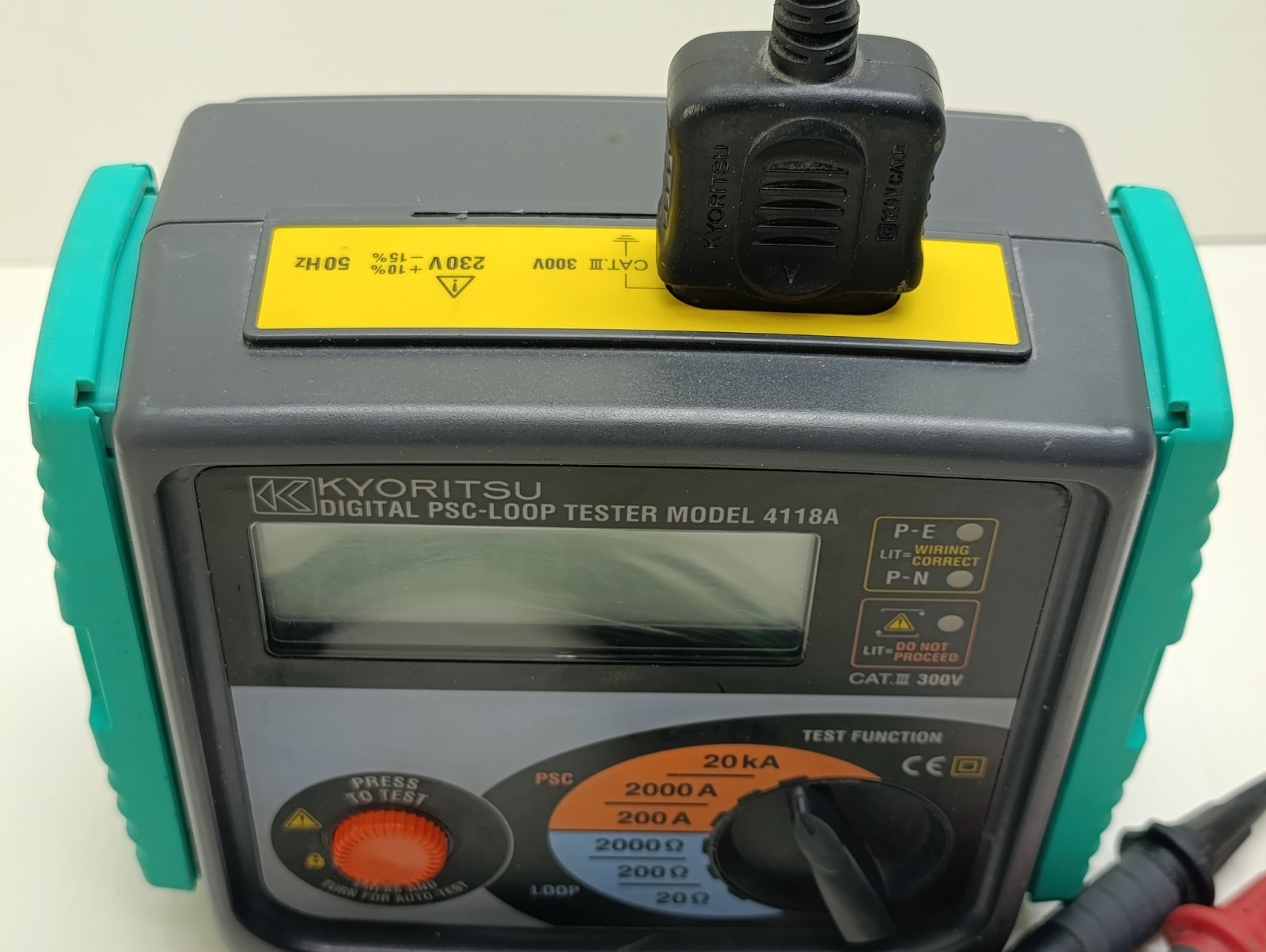 Kyoritsu Digital PSC Loop Tester Model 4118A 20kA 2000 Fault Impedance Meter