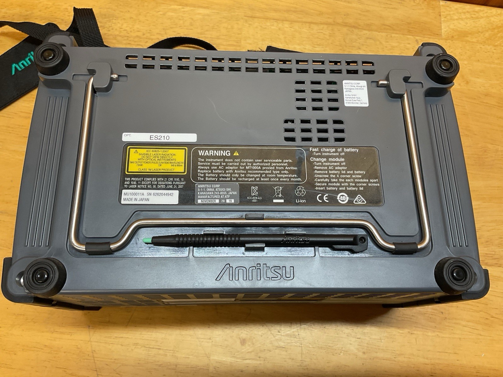 Anritsu MT1000A Network Master Pro; MU100090A, MU100021A, MU100011A Modules