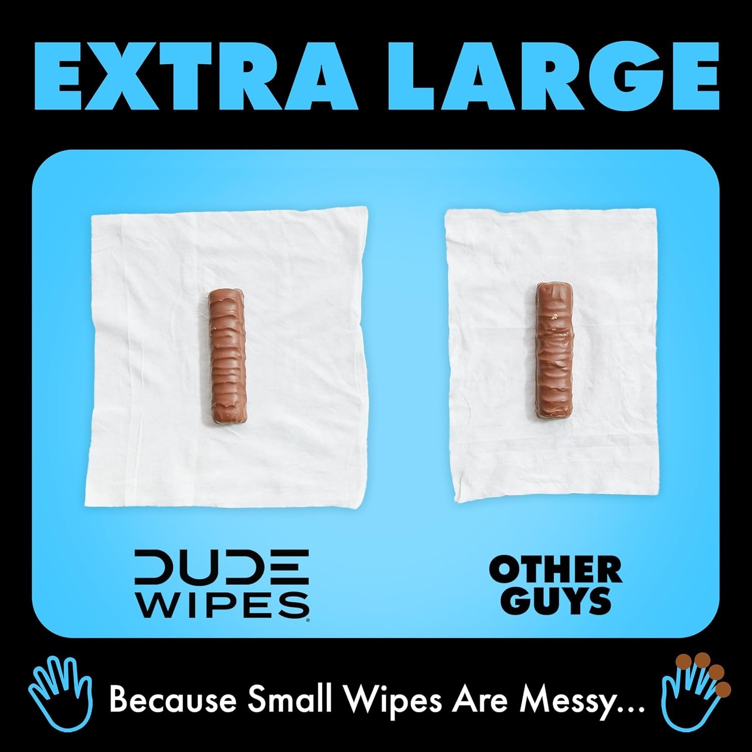 DUDE Wipes Unscented Flushable Wipes Extra-Large Adult Wet Wipes for Sensitive