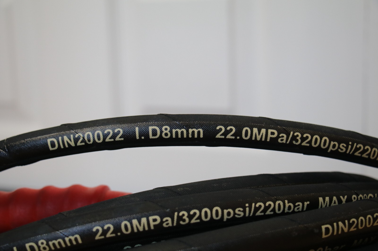 hydraulic hose 36 feet – 8mm DIN20022 I.D8mm 22.0MPa 3200PSI 220bar Max 80C 176F