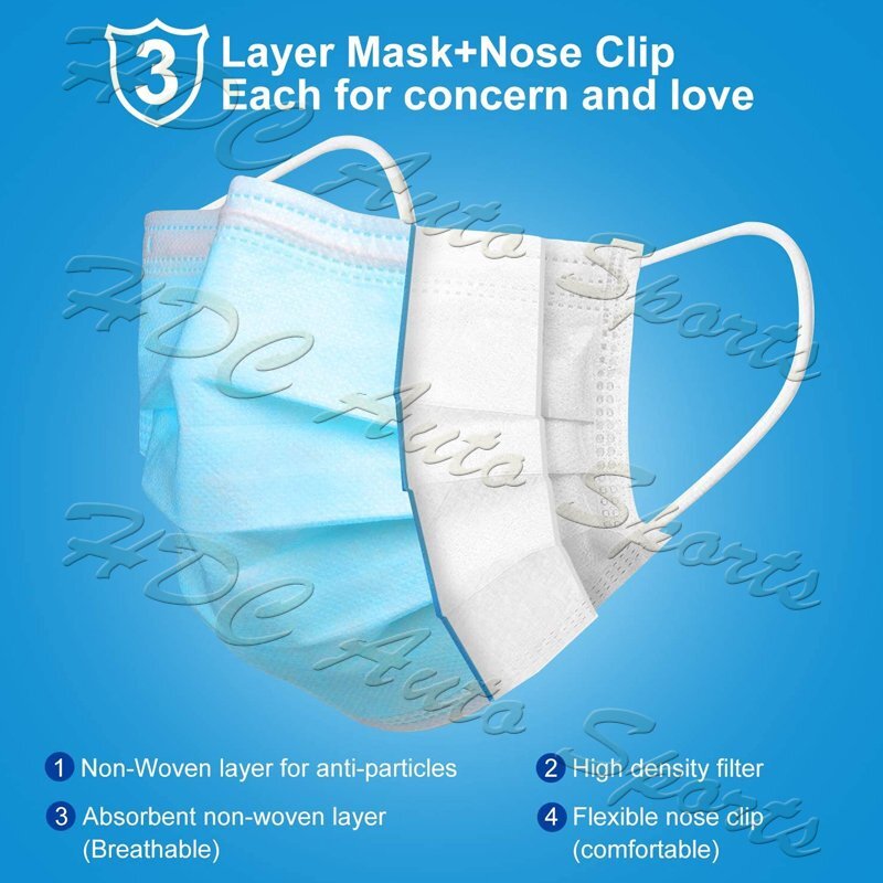 PINK Disposable Face Mask 100PCS Non Medical 3-Ply Earloop Dust Cover Masks