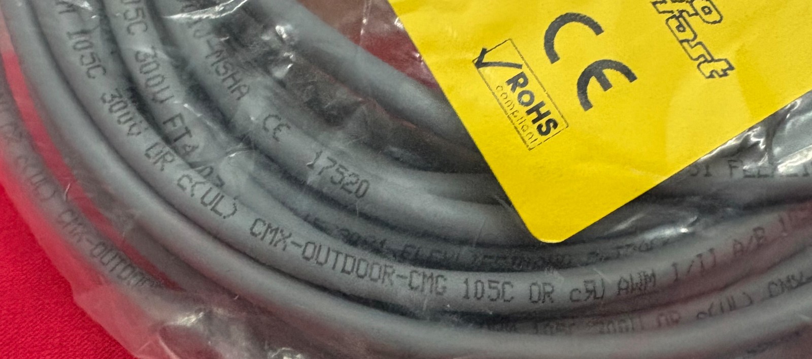 TURCK RK 4T-10 ID# U2160 CORDSET SINGLE ENDED (PIGTAIL) 3 WIRE 10 METER – QTY 2