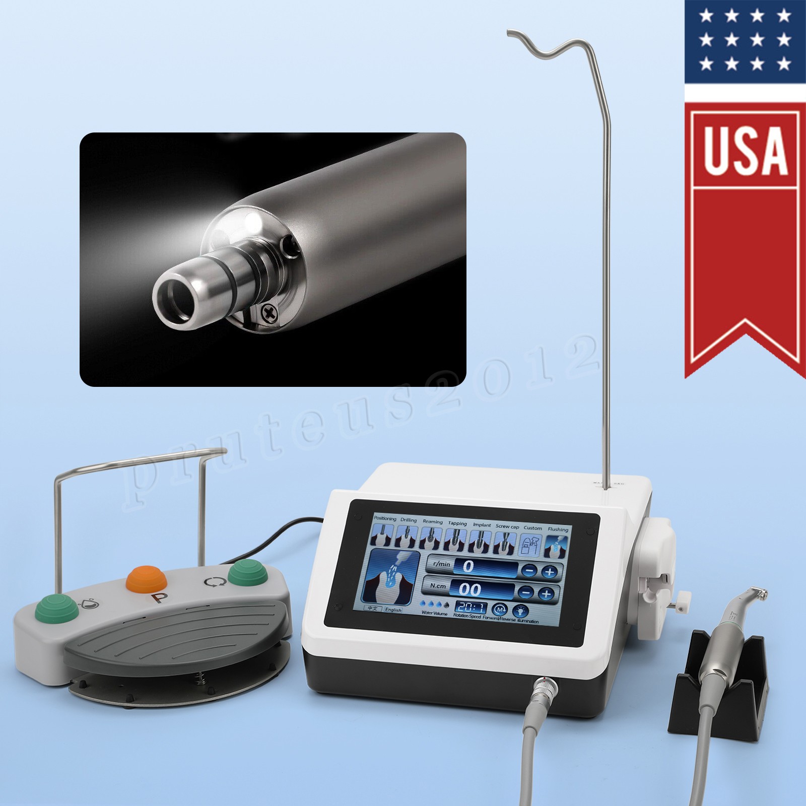 USA Dental LED E-generator High Speed Handpiece Fiber Optic 4 Holes NSK Style