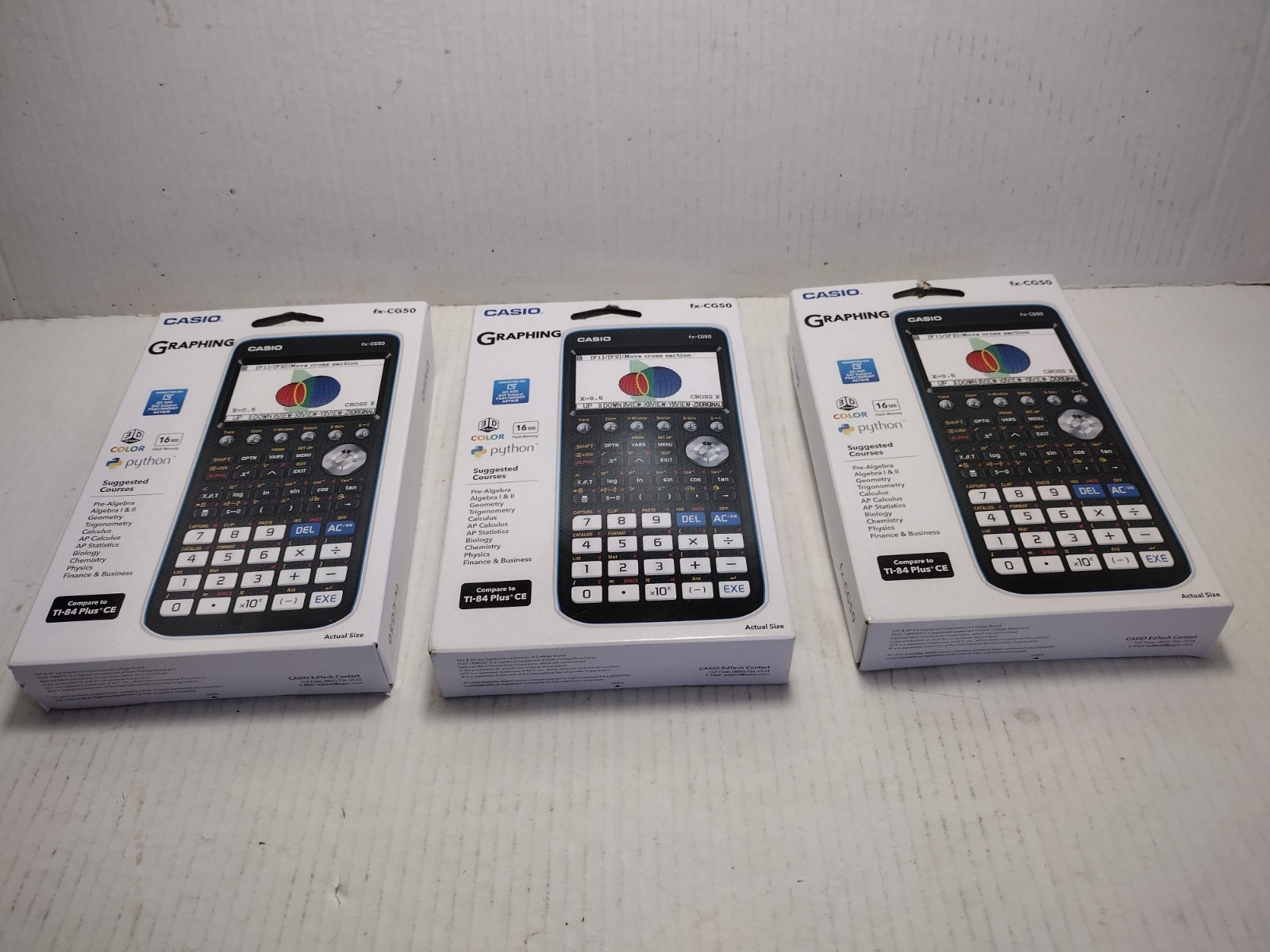 Casio Fx-CG50 Lot Of 3 New Sealed Boxes