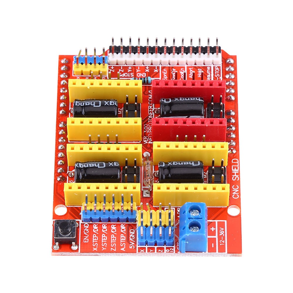 CNC Shield V3 4-Axis + A4988 Stepper Drivers for Arduino UNO MEGA GRBL 3D Prntrs