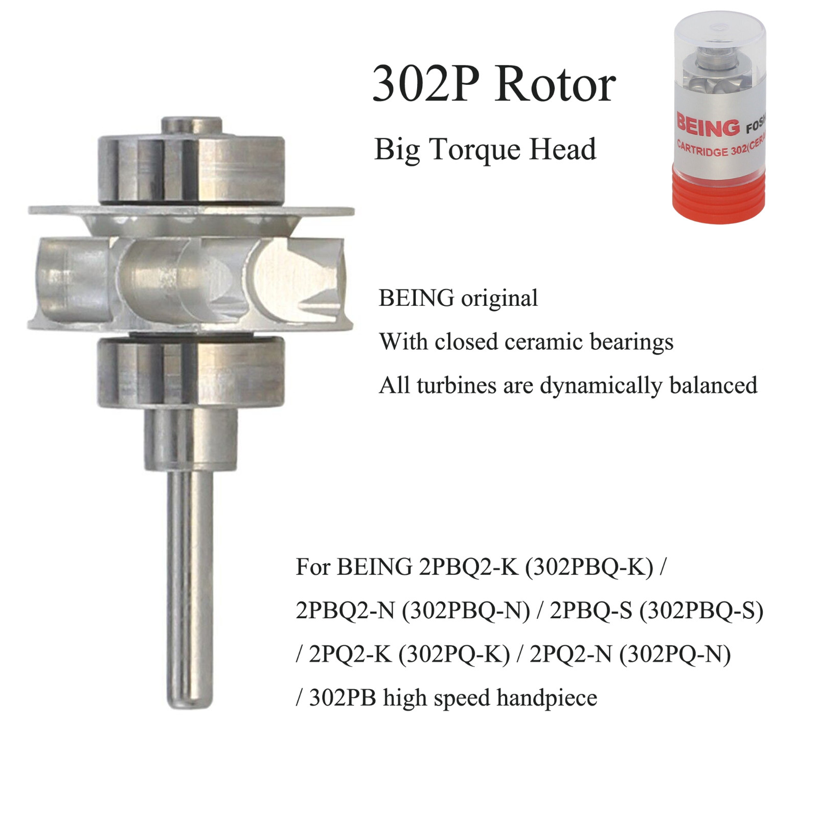 BEING Dental Turbine Rotor Cartridge High Speed 302P 303P KAVO E680L E680C NSK