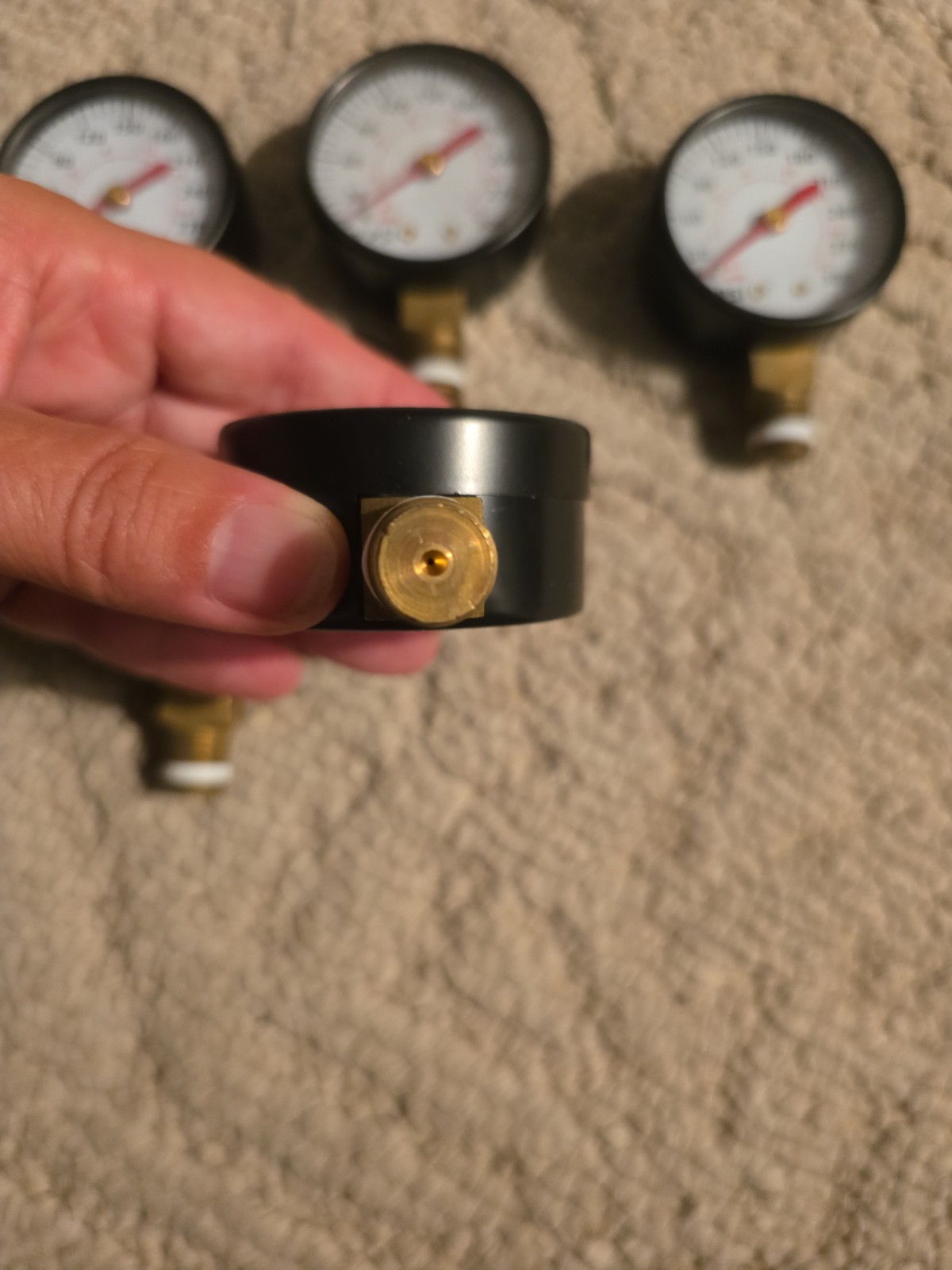 5 Air Compressor Pressure Gauge 0-300 PSI, 1/4in Male Thread, 2-1/2» Face New