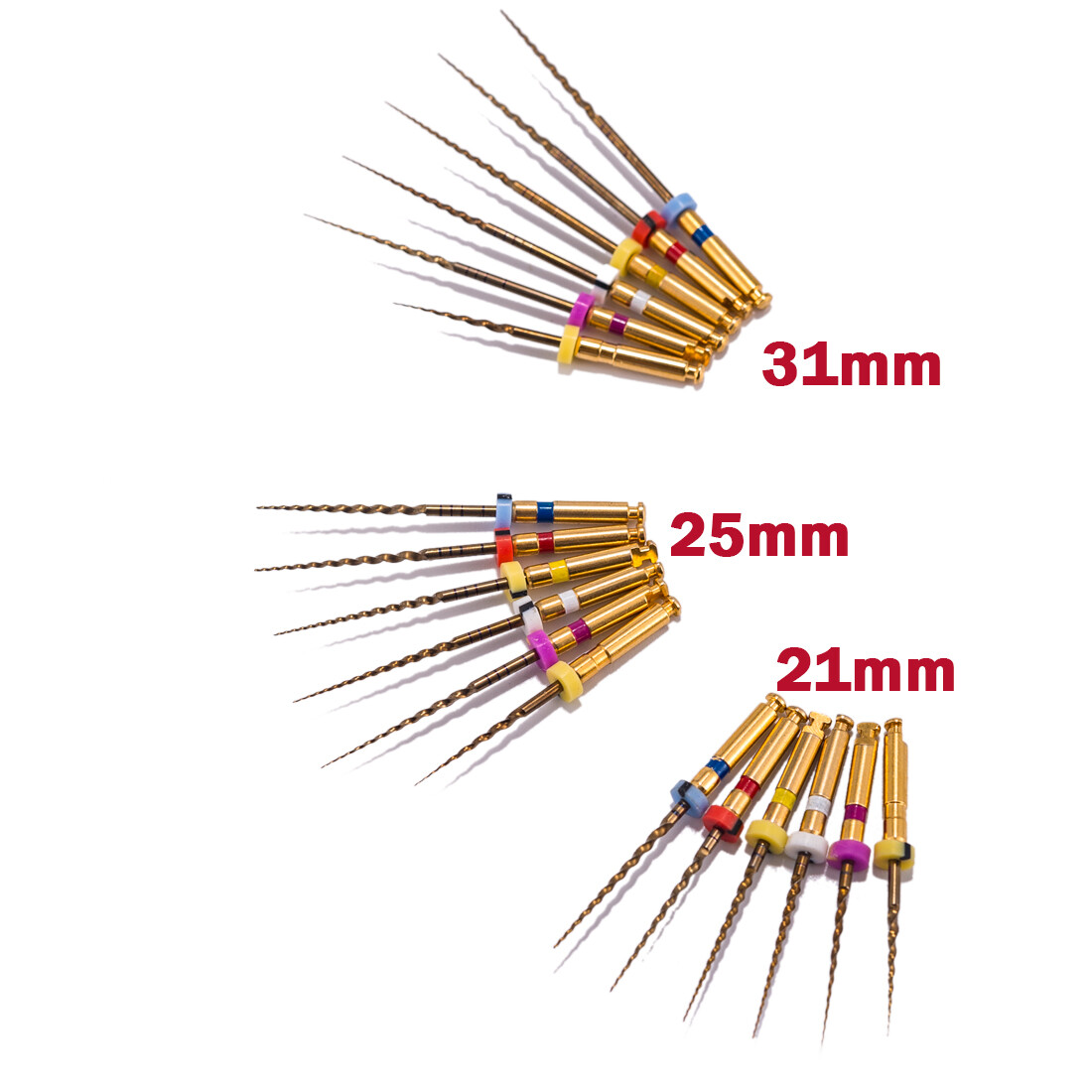 Endodontic Dental Endo Niti Files SX-F3 X-Pro Gold Taper Rotary Files 21/25/31MM