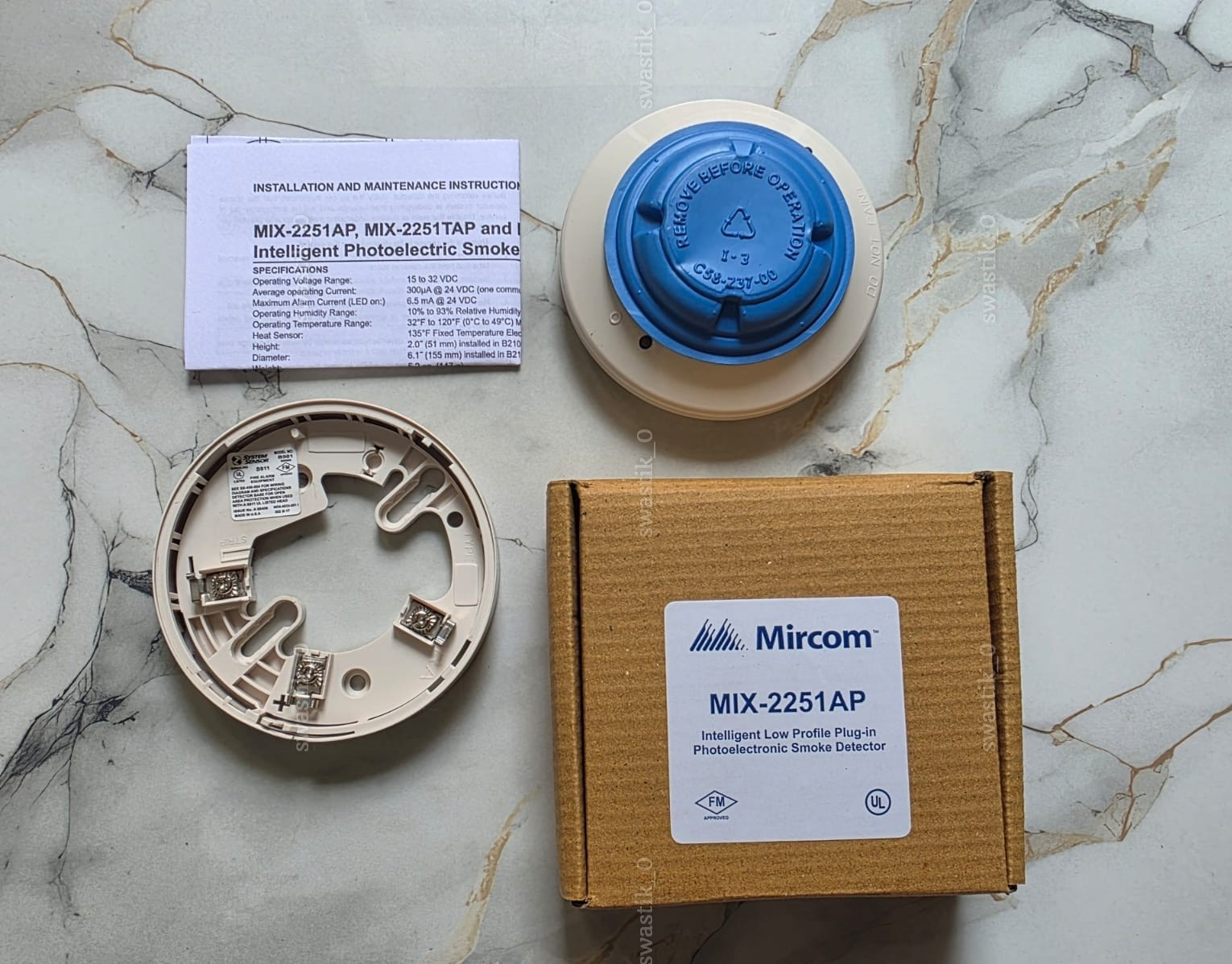Mircom MIX 2251AP Advanced Protocol Photoelectric Smoke Detector Brand New USA