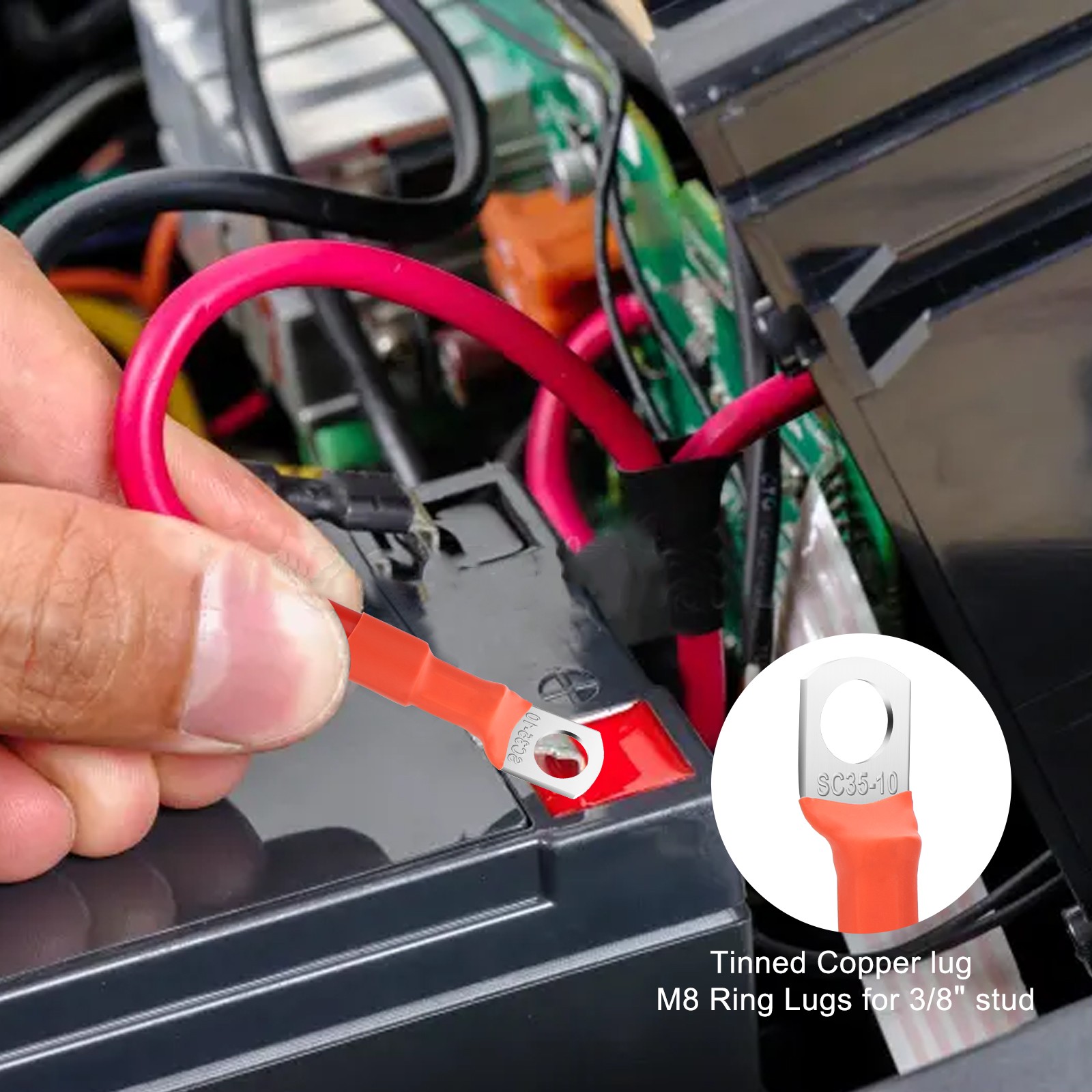 2x 2 AWG Gauge Copper Battery Cable Power Wire Car Marine Inverter RV Boat Solar