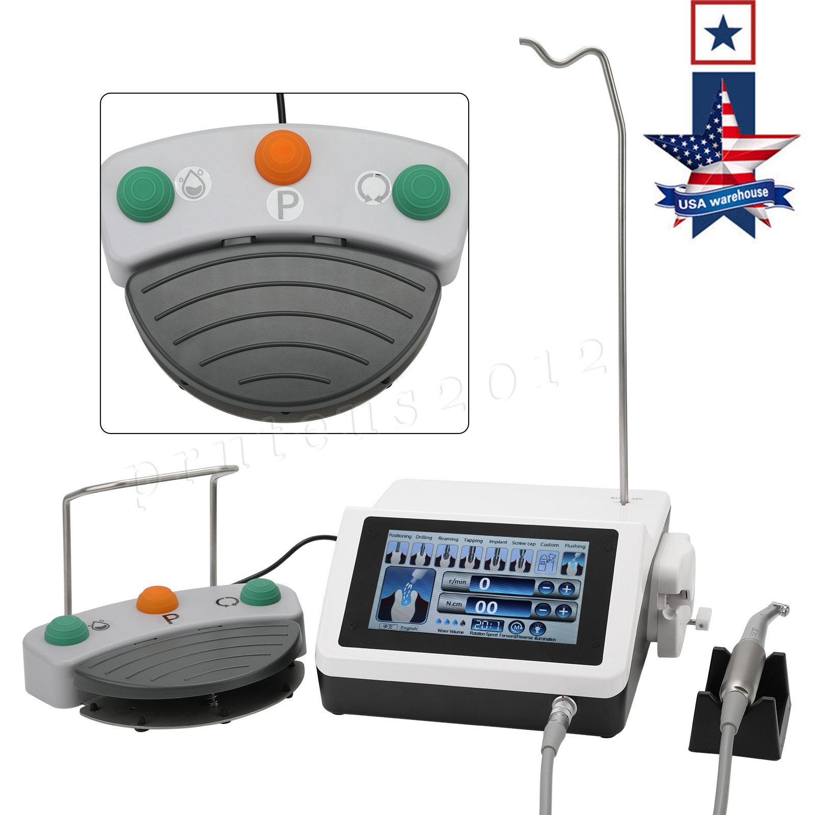 USA Dental LED E-generator High Speed Handpiece Fiber Optic 4 Holes NSK Style