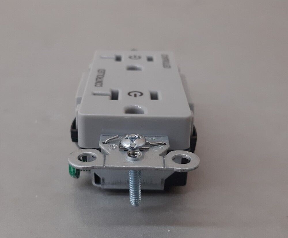 Lot of 10 Hubbell DR20C2GRY 125V 20A 2-Pole Duplex Back & Side Wired Receptacle