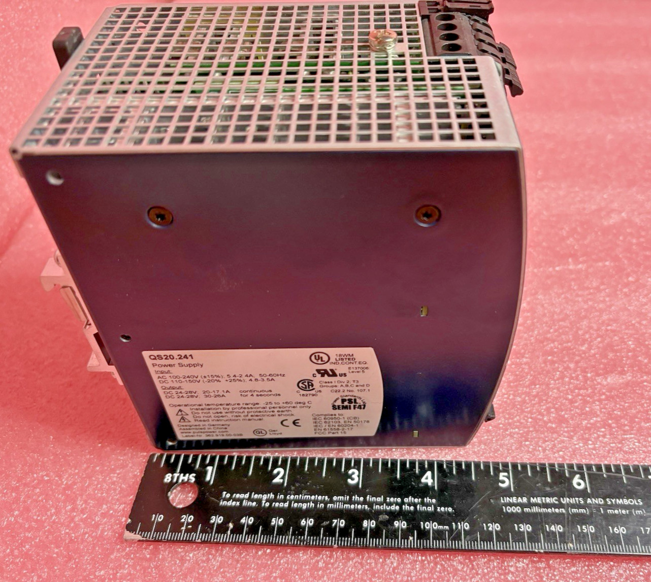 PULS QS20.241 DIN Rail Mounted DC Power Supply Din Rail Mt. From Inventory